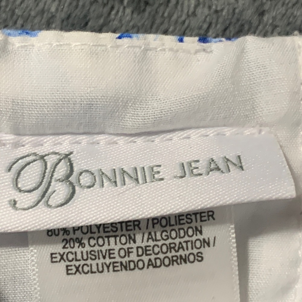 Bonnie Jean Dress Girls 6X R3-13396-HV Blue Floral Ruffle Crochet Lace EUC - Picture 5 of 16